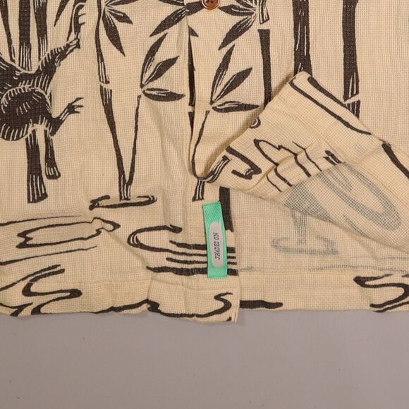 Scotch & Soda Jacquard Knit Camp Shirt Short Sleeve Pool Shirt Mens Medium - Picture 3 of 9